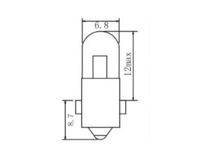 Bombilla miniatura para automóvil T7