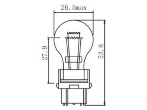 Bombillas miniatura con doble haz P27/7W 3157