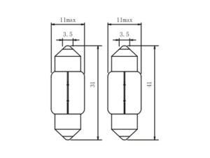 Lámpara festón T11 C5W